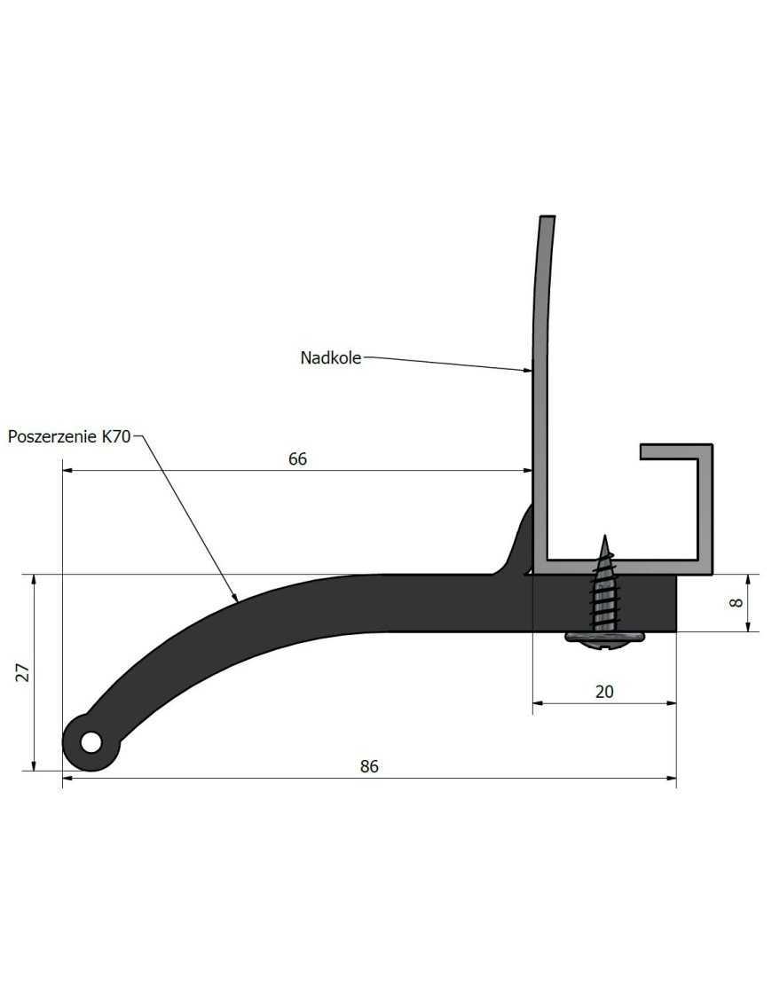 Poszerzenie nadkoli błotników  +7 cm komplet