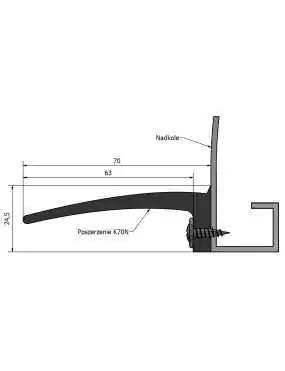 Poszerzenie nadkoli błotników +7 cm (1 metr)