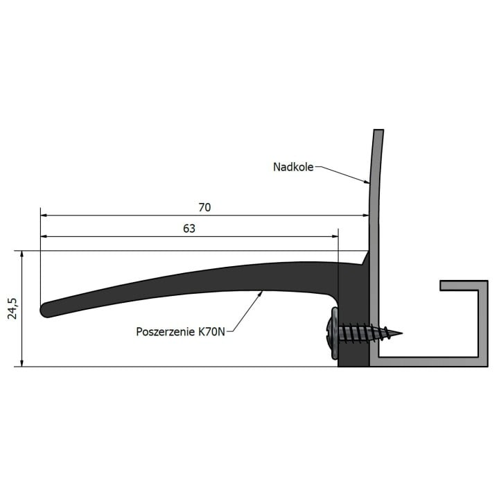 Poszerzenie nadkoli błotników +7 cm (1 metr)