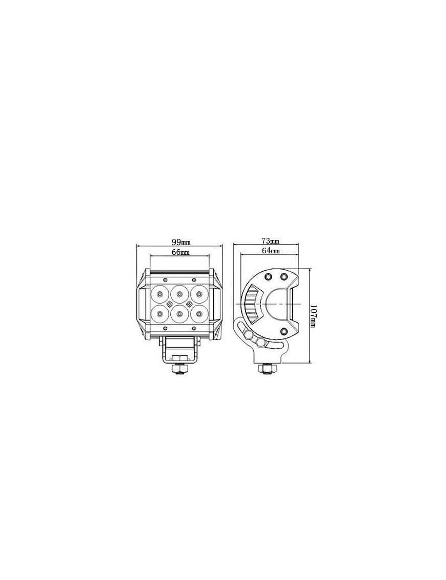 Panel LED 6 x LED flood