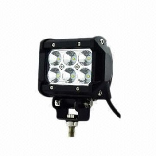 Reflektor LED 18W z sześcioma soczewkami, uchwyt montażowy ze śrubą i przewód
