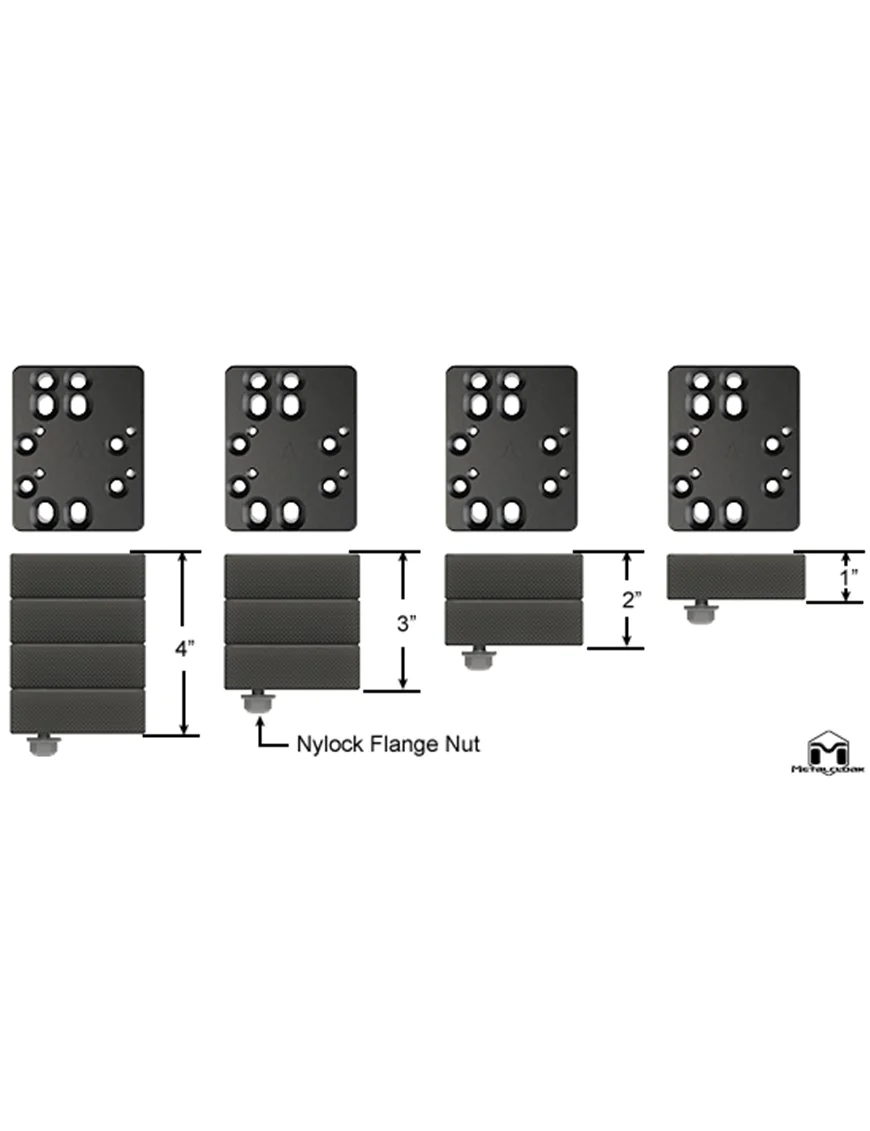 Odboje regulowane tylne Jeep Wrangler JK JL JT Gladiator Metalcloak