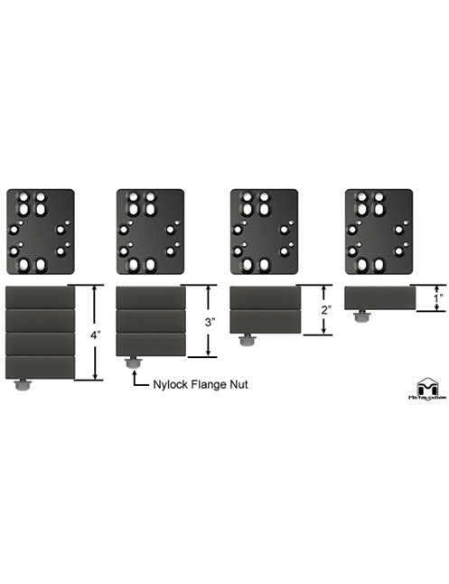 JK/JL/JT Wrangler Adjustable Bump Stops, Rear, (1" - 4")