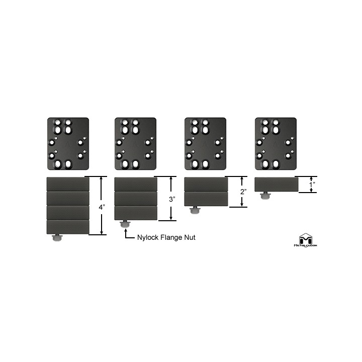 Odboje regulowane tylne Jeep Wrangler JK JL JT Gladiator Metalcloak