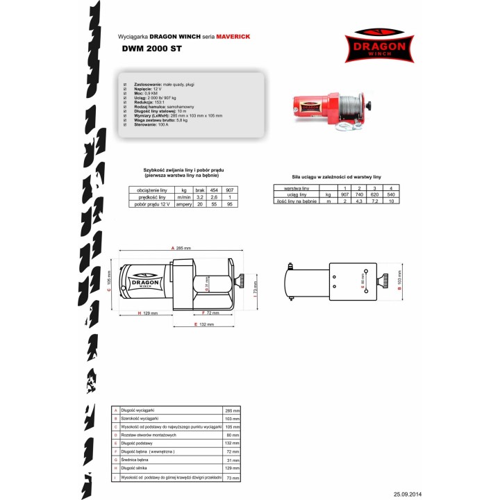 Dragon Winch DWM 2000 ST Wyciągarka 12V - ujęcie 4
