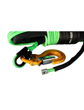 Runic Gear Winch Synthetic Rope 10mm X 30m Super Tough Pro lime with reflective strand