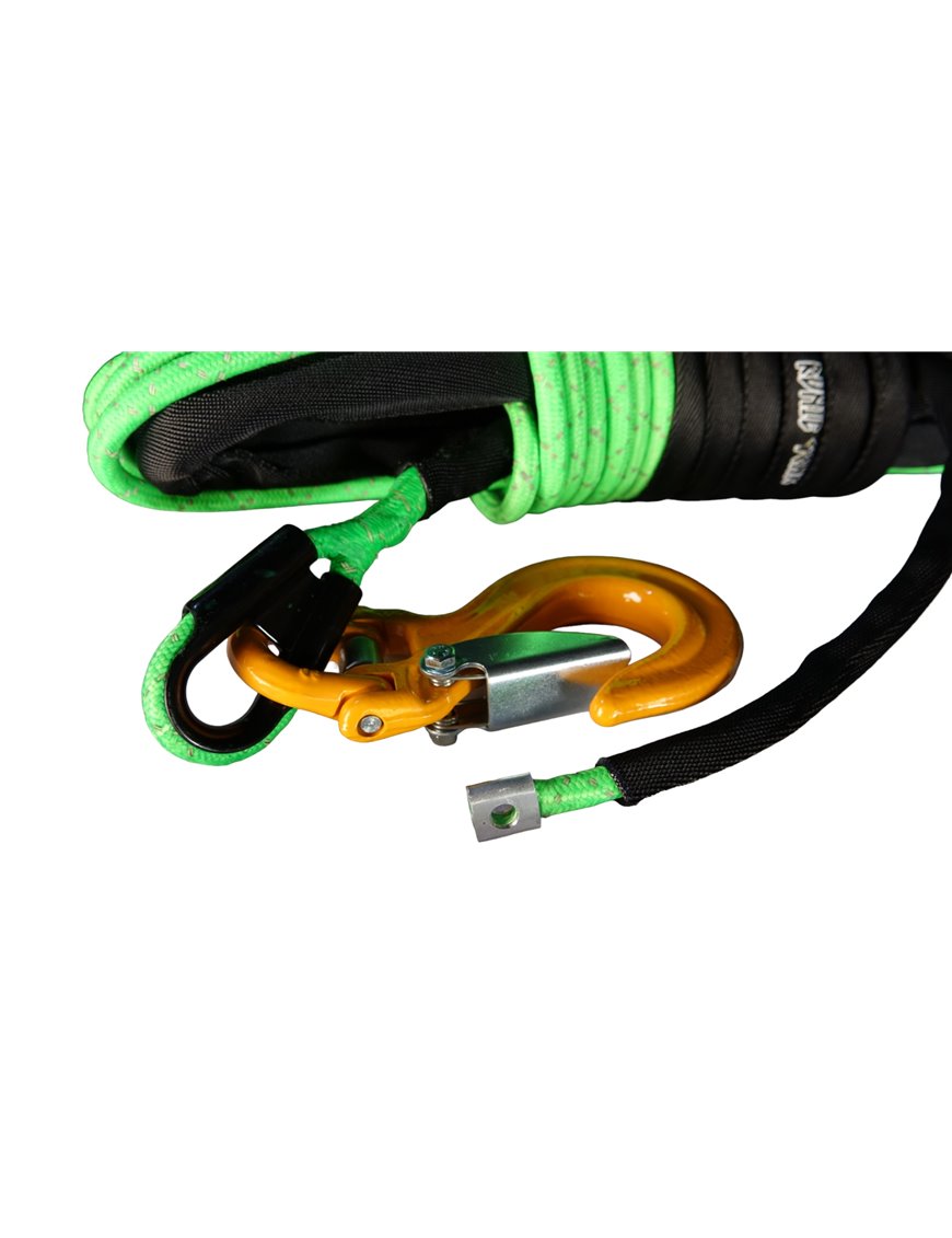 Runic Gear Winch Synthetic Rope 10mm X 30m Super Tough Pro lime with reflective strand