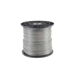 Szpula szarej liny syntetycznej 6 mm do wyciągarki, sprzedawanej na metry