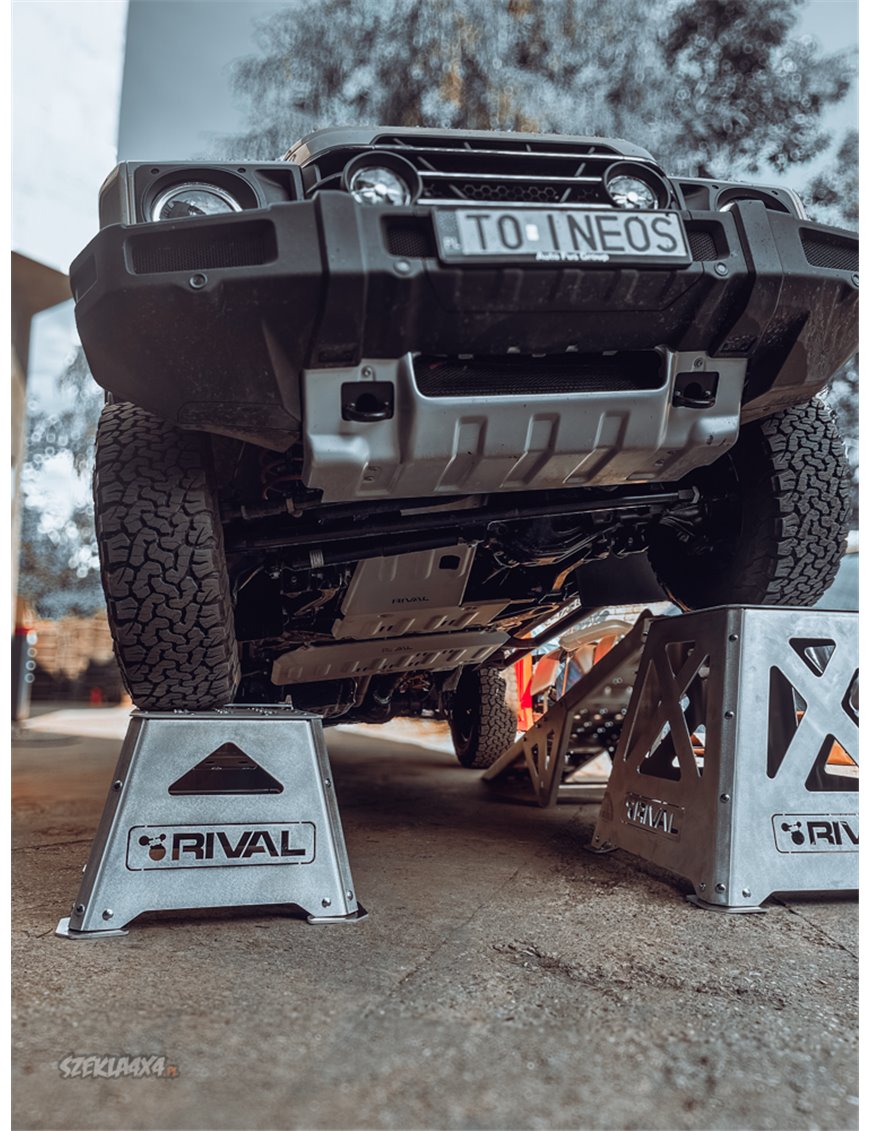 RIVAL Aluminum Engine And Transmission Skid Plate Ineos Grenadier Transfer Case