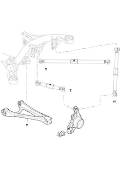 Komplet tylnych regulowanych wahaczy CAYENNE/TOUAREG/Q7 lift