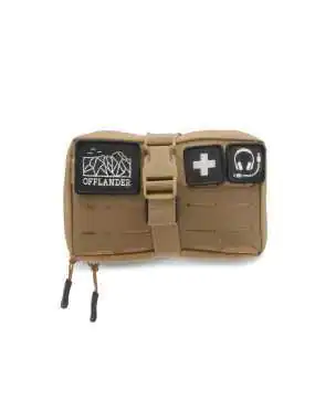 OFFLANDER SASZETKA TAKTYCZNA MOLLE Z RZEPEM NA POWERBANK I KABLE KHAKI