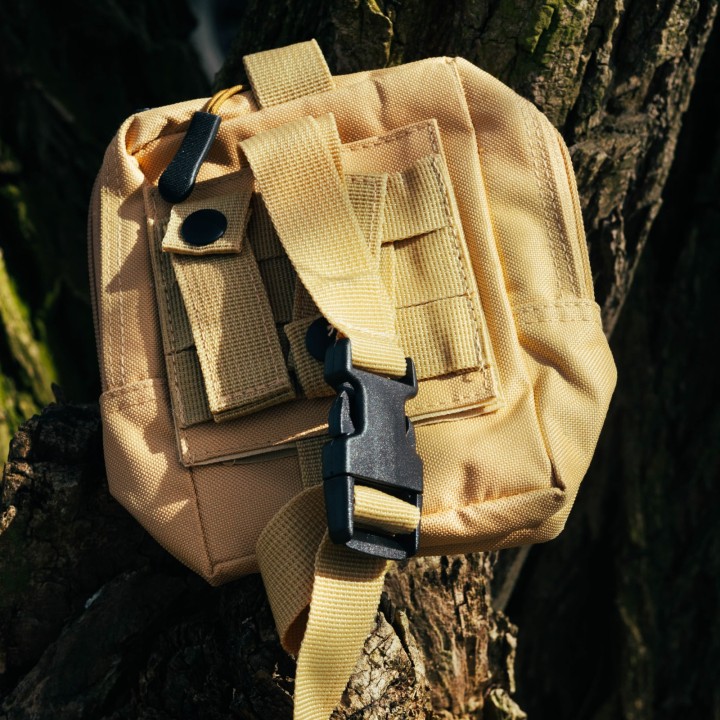 OFFLANDER SASZETKA TAKTYCZNA UNIWERSALNA MOLLE Z RZEPEM KHAKI