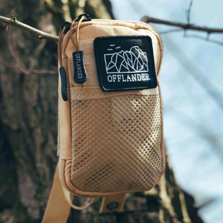 OFFLANDER SASZETKA TAKTYCZNA MOLLE Z RZEPEM NA DOKUMENTY KHAKI