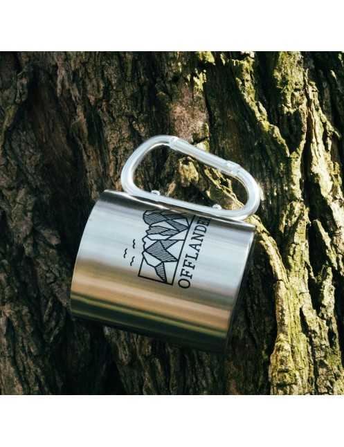 OFFLANDER KUBEK KEMPINGOWY Z KARABIŃCZYKIEM STALOWY 220ML OFFLANDER KUBEK KEMPINGOWY Z KARABIŃCZYKIEM STALOWY 220ML