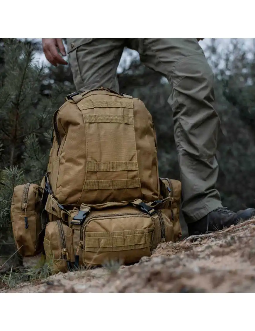 OFFLANDER PLECAK TURYSTYCZNY SURVIVAL COMBO 38L KHAKI