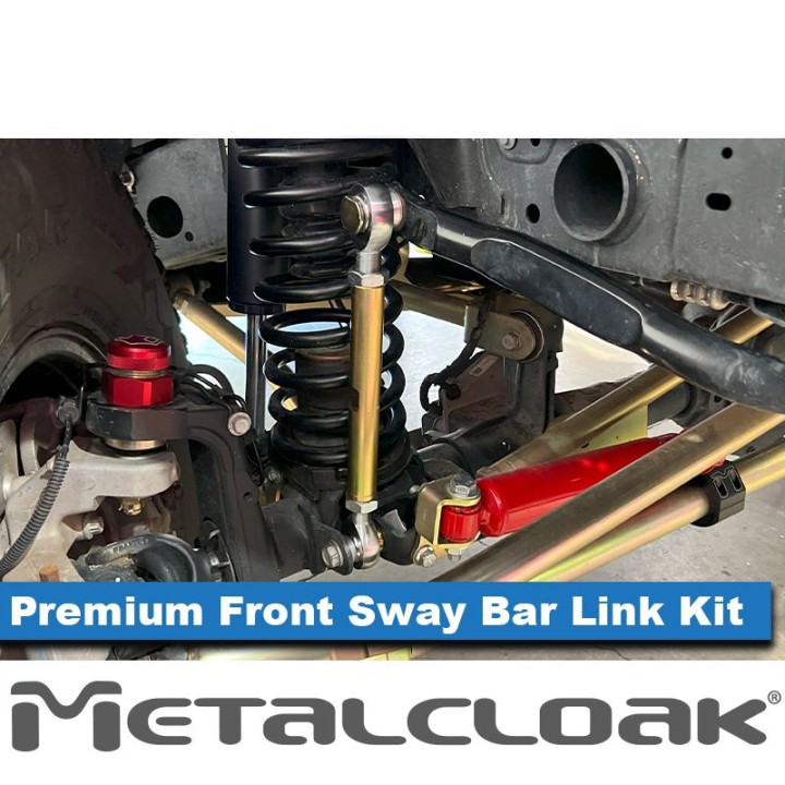 Łączniki stabilizatora Przód Premium Metalcloak o długości 11-12" Jeep Wrangler JL JLU 2018-2023