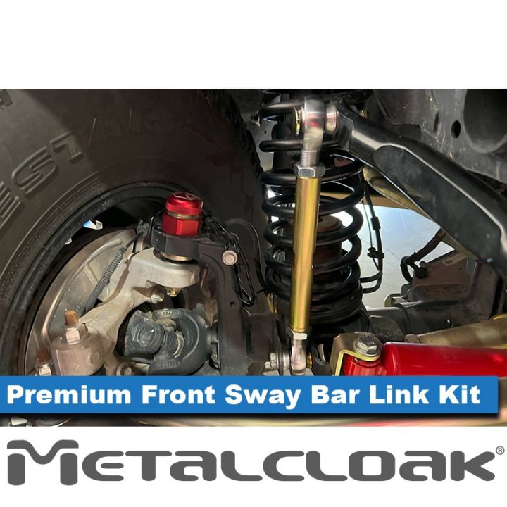 Łączniki stabilizatora Przód Premium Metalcloak o długości 11-12" Jeep Wrangler JL JLU 2018-2023