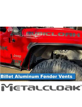 Billet Air Outlet Front Fender Vents JT Gladiator JL Wrangler