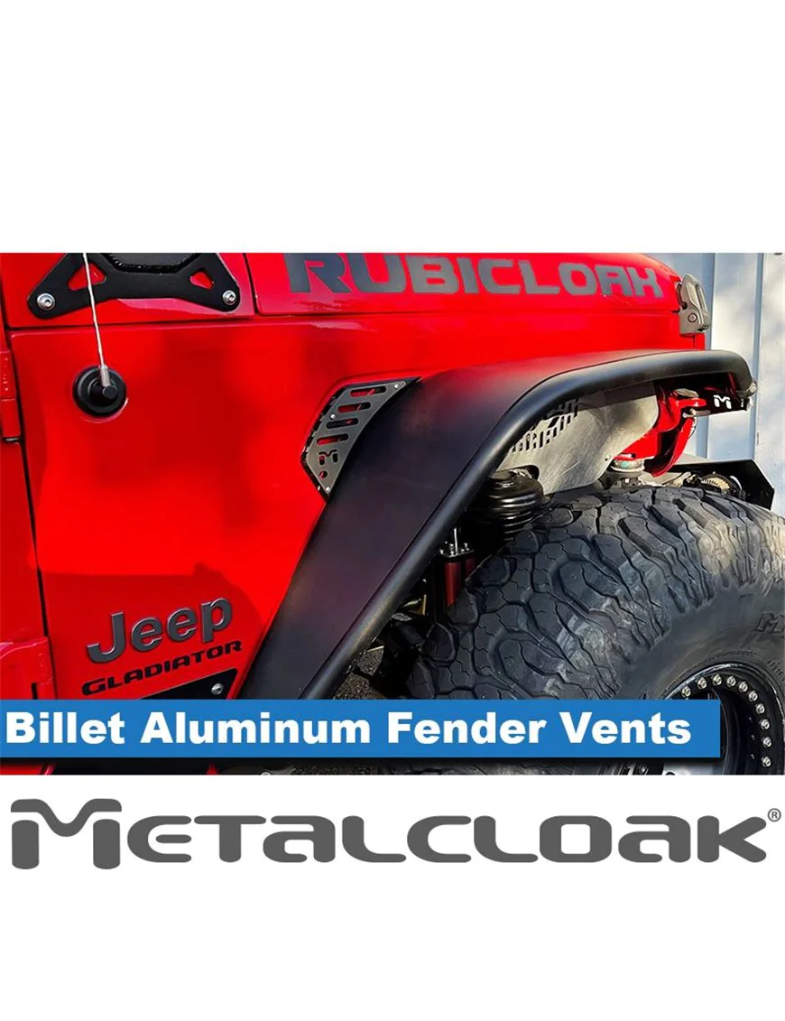 Billet Air Outlet Front Fender Vents  JT Gladiator JL Wrangler