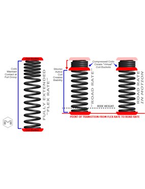 JL Wrangler True Dual Rate™ Coils, 4-Door 3.5" / 2 Door 4.5", Rear, Pair