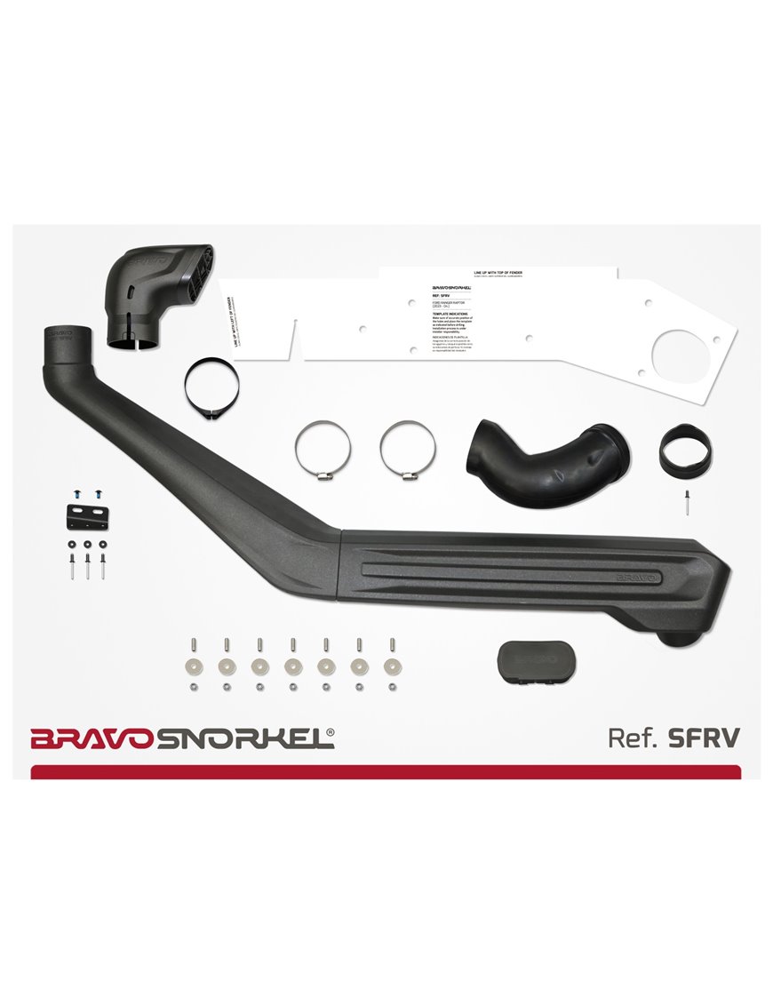 Bravo Snorkel FORD RANGER RAPTOR 2023+ Diesel Biturbo 2.0 3,0 V6 Bravo Snorkel FORD RANGER RAPTOR 2023+ Diesel Biturbo 2.0 3,0 V6