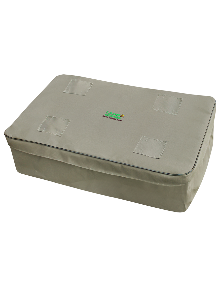 CAMP COVER AMMO COVER FOR 2 AMMO-BOXES, KHAKI CAMP COVER AMMO COVER FOR 2 AMMO-BOXES, KHAKI