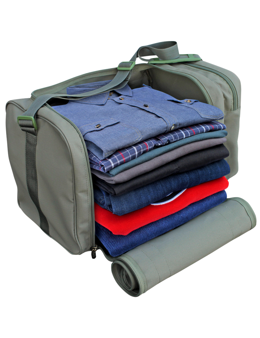 CAMP COVER CLOTHING BAG 100% CANVAS 45L, KHAKI
