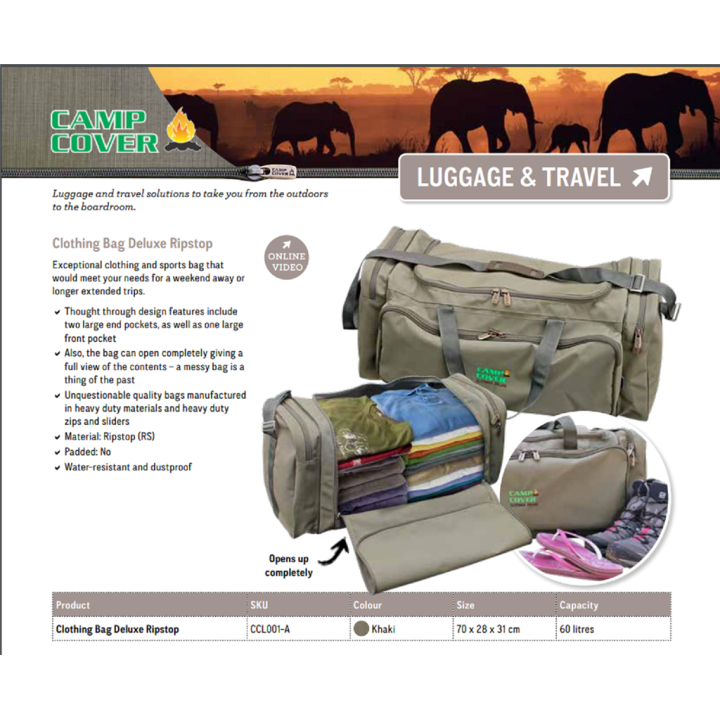 CAMP COVER torba 100% otwarcia 60L