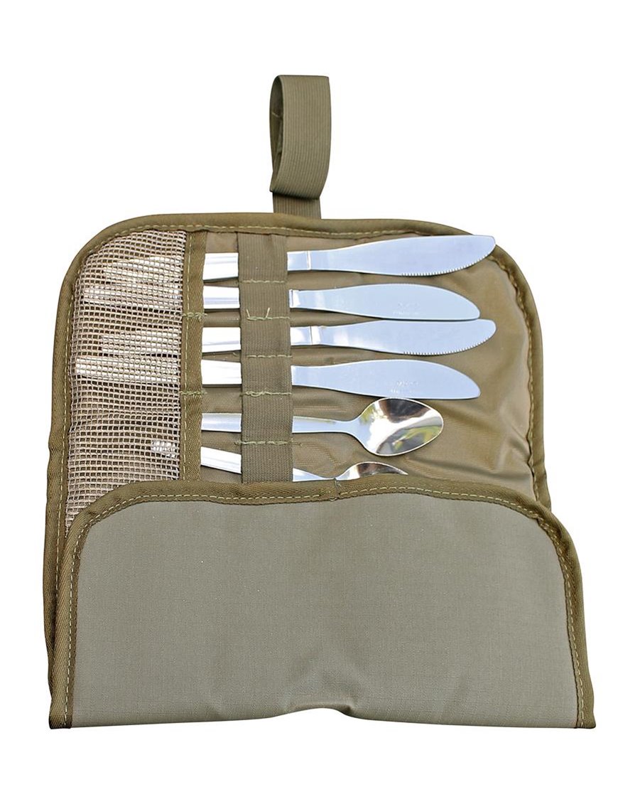 CAMP COVER CUTLERY ROLL-UP COMPACT 4-SET (INCL. CUTLERY)