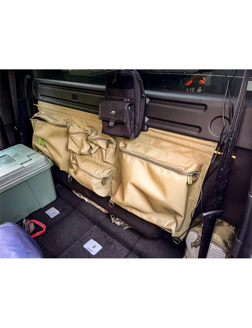 CAMP COVER SEAT STORAGE BAG DOUBLE, KHAKI