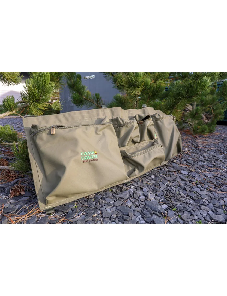 CAMP COVER SEAT STORAGE BAG DOUBLE, KHAKI