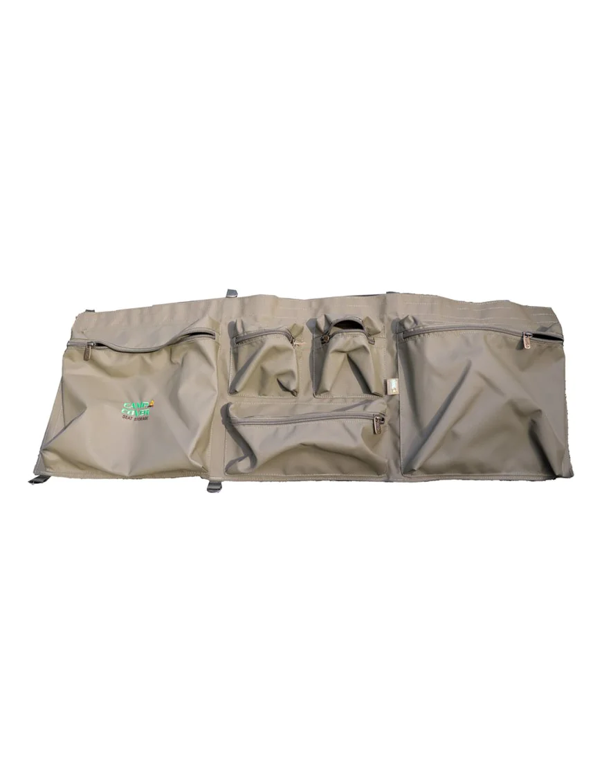 CAMP COVER SEAT STORAGE BAG DOUBLE, KHAKI