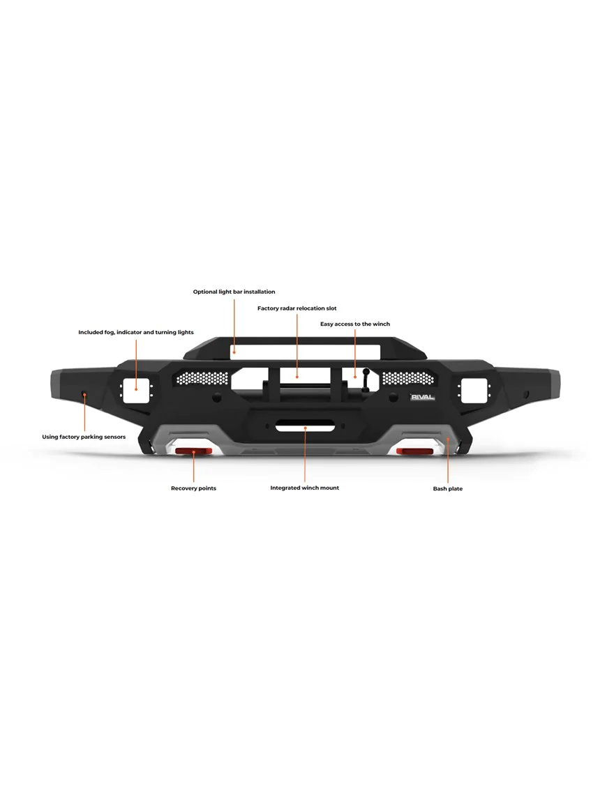 Zderzak Ford Ranger Raptor 2022- Rival 4x4 aluminiowy