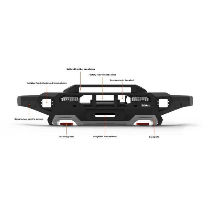 Zderzak Ford Ranger Raptor 2022- Rival 4x4 aluminiowy