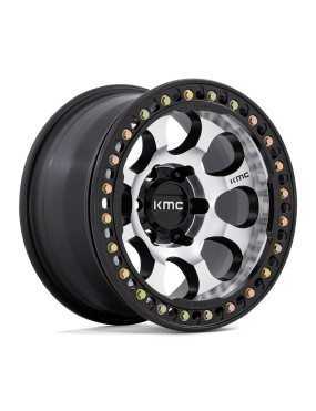 Felga aluminiowa KM237 Riot Beadlock Machined Face Satin Black Windows & Ring KMC