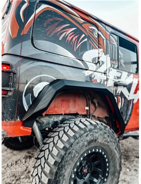 RIVAL Aluminum Rear Fender Flares Jeep Wrangler 2018-2024