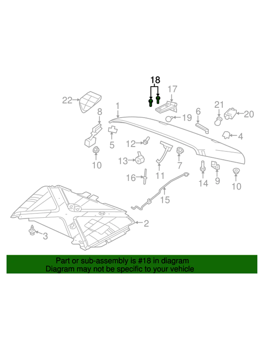 06508953AA Śruba zawiasów maski Jeep Wrangler JK 1szt