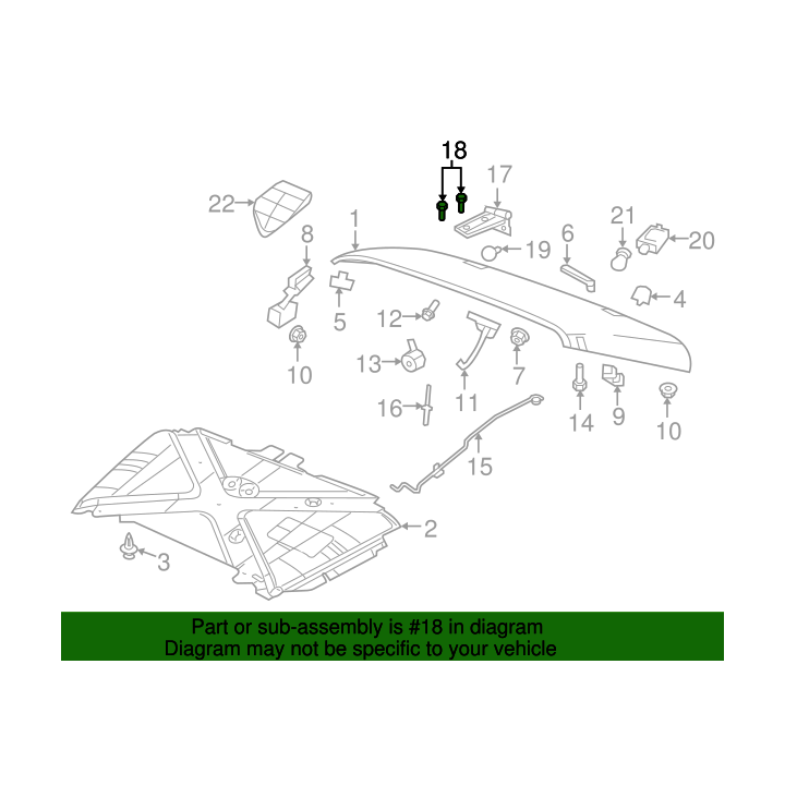 06508953AA Śruba zawiasów maski Jeep Wrangler JK 1szt