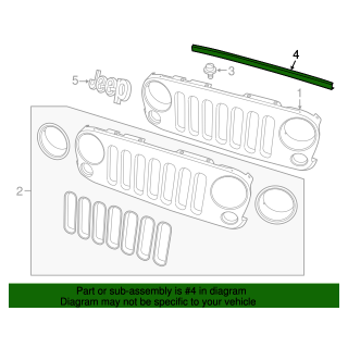 Uszczelka maski Jeep Wrangler JK Mopar 55397279AB