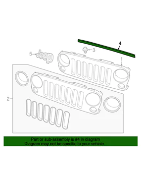 Seal To Hood - Mopar (55397279AB)