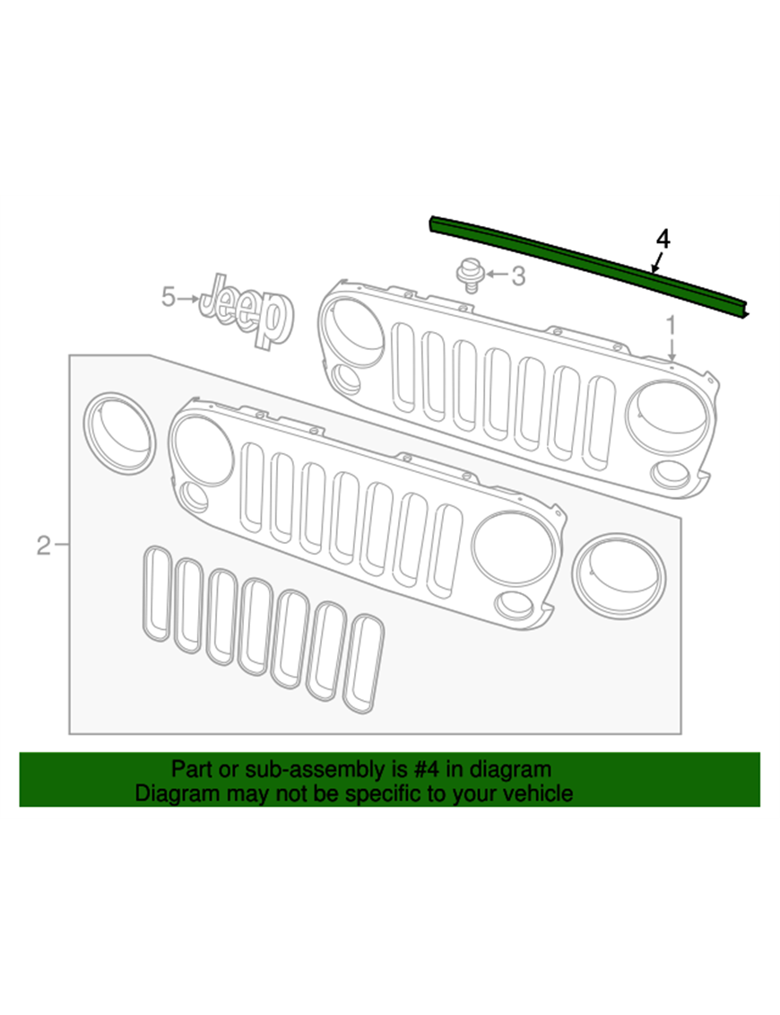 Seal To Hood - Mopar (55397279AB)