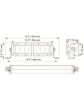 LIGHTBAR DOUBLE ROW MINI 13'' ECE 1FJ HELLA 1FJ 358 196-461