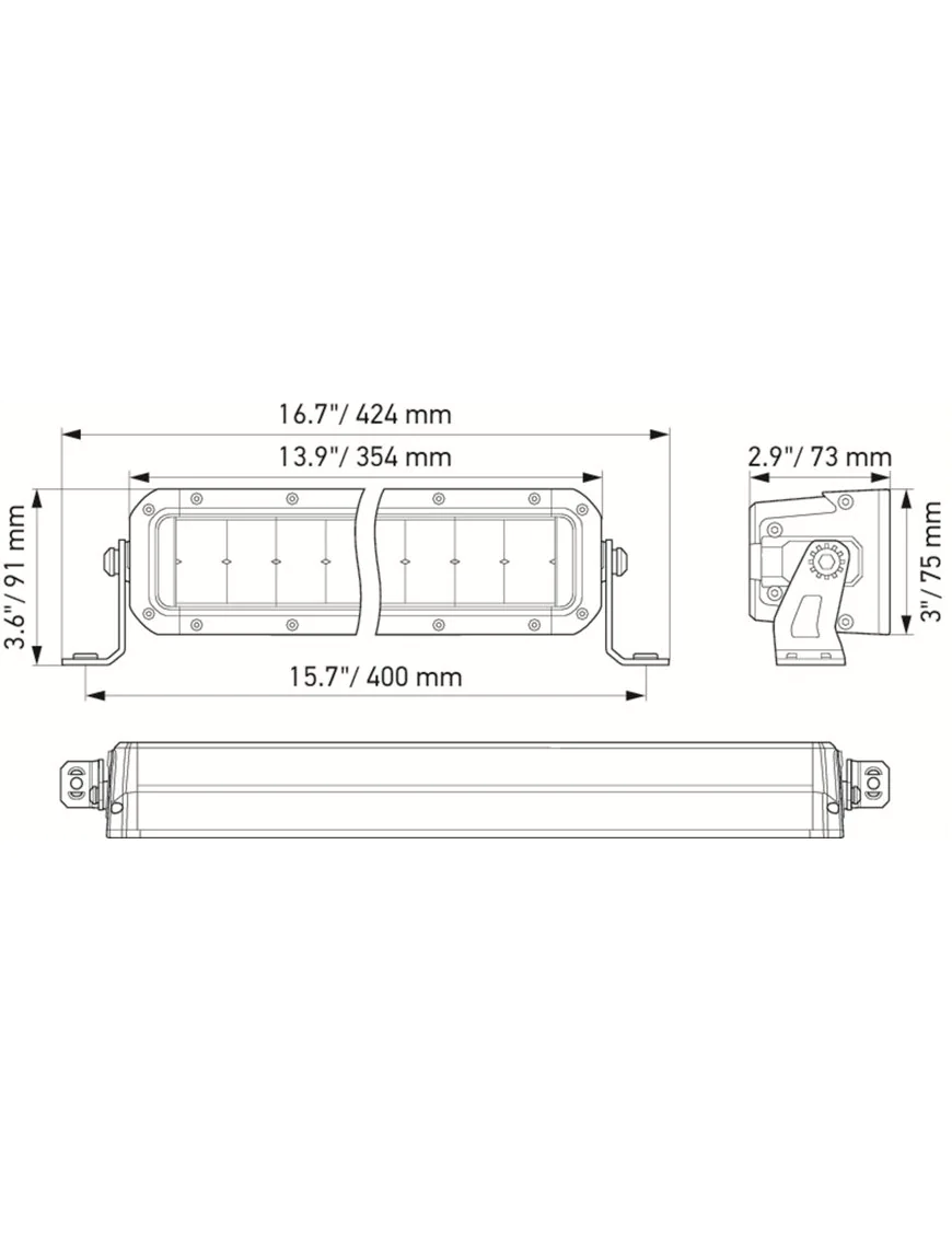 HELLA 1FJ 358 196-461 Lampa dalekosiężna LED led lightbar double row 13 1FJ 358 196-461