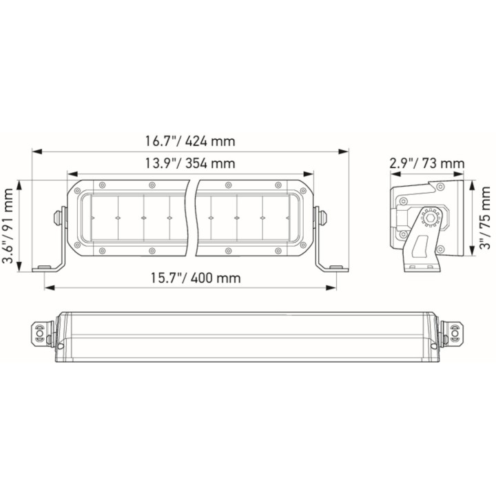 HELLA 1FJ 358 196-461 Lampa dalekosiężna LED led lightbar double row 13 1FJ 358 196-461