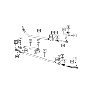Nakrętka przekładi kierowniczej JEEP WRANGLER JL JLU GLADIATOR 18-24 06036780AA