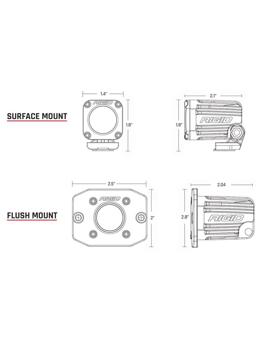 Rigid Ignite Flood Black Flush Mount LED