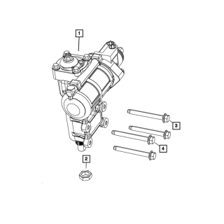 Śruby przekładni kierowniczej Jeep WRangler JL