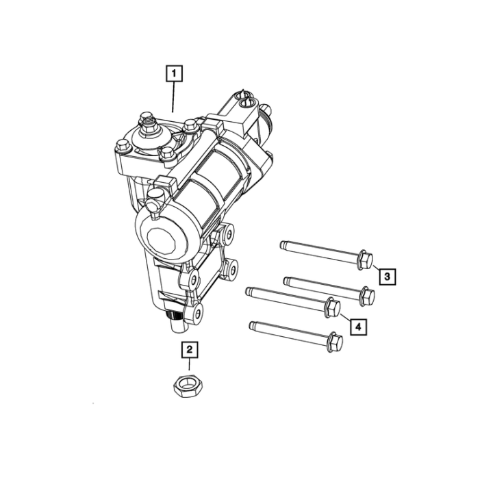 Śruby przekładni kierowniczej Jeep WRangler JL