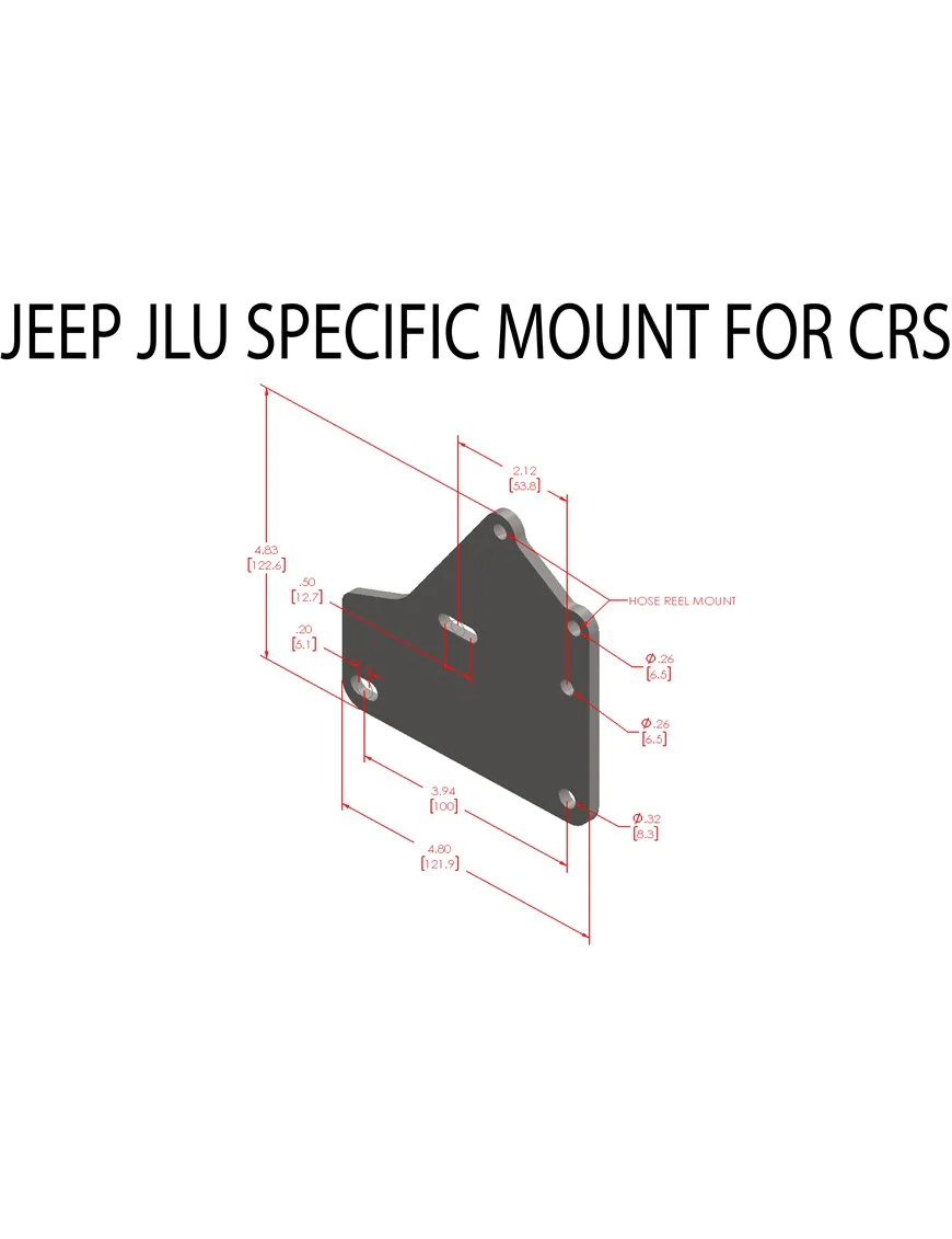 CRS JLU ROLL CAGE/UNIVERSAL VERTICAL MOUNTING BRACKET