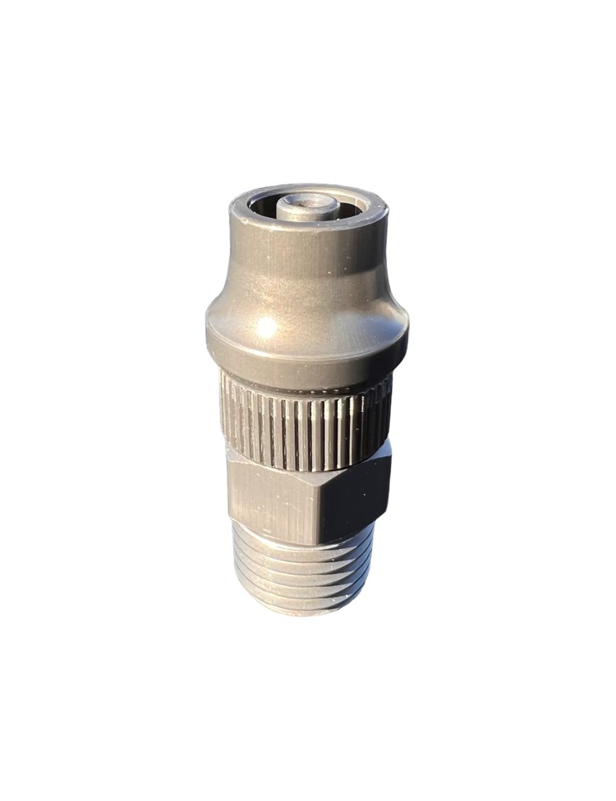 CRS HOSE END FITTING - 3/8" ID TO 1/4" NPT W/ COVER NUT